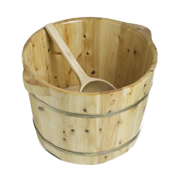 Alfi Brand ALFI brand AB6604 Round Wooden Cedar Foot Soaking Tub AB6604 - main